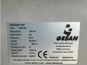 Generator set GESAN DVR 250 Volvo Stamford 275 kVA Silent Rental generatorset: picture 3