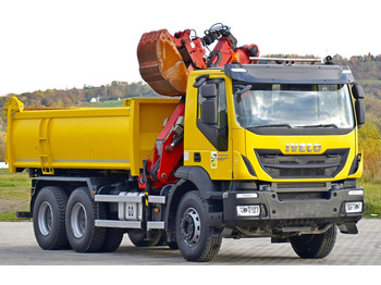 Tipper, Crane truck Iveco TRAKKER 360 * Kipper 4,90m* KRAN/FUNK*6x4: picture 4