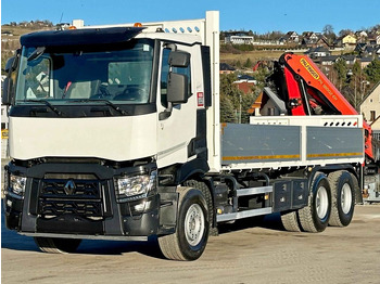 Crane truck, Dropside/ Flatbed truck Renault C 380 *PRITSCHE 6,80m * PK 18002-EH C + FUNK*6x4: picture 4