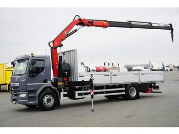 Dropside/ Flatbed truck, Crane truck DAF LF / 260 / ACC / SKRZYNIOWY + HDS / HYVA HC-183 / PILOT / ROTATO: picture 3