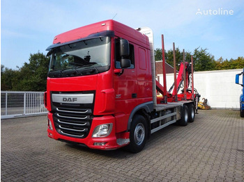 Timber truck, Crane truck for transportation of timber DAF XF 510 6x4 Crane EPSILON M120Z: picture 2