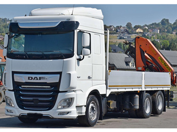 Dropside/ Flatbed truck, Crane truck DAF XF 530 Pritsche 6,30 m + PK 15500 * TOPZUSTAND: picture 4