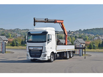 Dropside/ Flatbed truck, Crane truck DAF XF 530 Pritsche 6,30 m + PK 15500 * TOPZUSTAND: picture 2