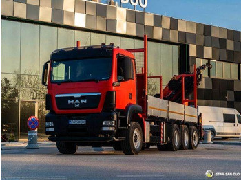 Dropside/ Flatbed truck, Crane truck MAN TGS 35.400: picture 5