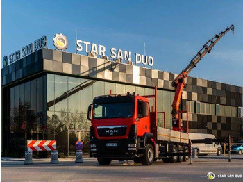 Dropside/ Flatbed truck, Crane truck MAN TGS 35.400: picture 3