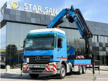 Dropside/ Flatbed truck, Crane truck Mercedes-Benz ACTROS 2646L: picture 3