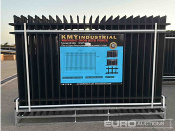 Tool/ Equipment Unused 2025 KMY Industrial Iron Site Fence, Qty (20 of) Fence Panels, (21 of) Posts (W10XH6') Powder Coated Surface: picture 2 Tool/ Equipment Unused 2025 KMY Industrial Iron Site Fence, Qty (20 of) Fence Panels, (21 of) Posts (W10XH6') Powder Coated Surface: picture 2