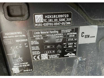 Electric forklift Linde E20L-02: picture 4