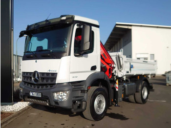 Tipper, Crane truck Mercedes-Benz Arocs 1832 KK 4x2 Kipper+Kran Fassi F120+Funk: picture 3