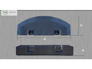 Counterweight Kaber rear counterweight type D, 700 kg: picture 2 Counterweight Kaber rear counterweight type D, 700 kg: picture 2