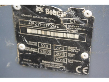 Mini excavator Bobcat E17: picture 2