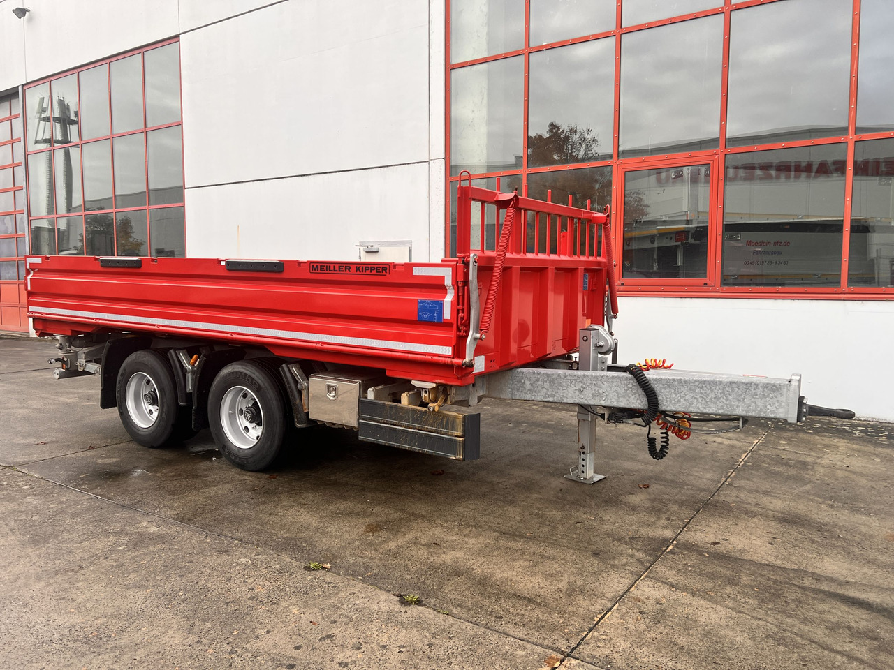Meiller MZDAL  18 t Tandemkipper Tieflader Schotter- Klappe, neuwertig - Tipper trailer: picture 3 Meiller MZDAL  18 t Tandemkipper Tieflader Schotter- Klappe, neuwertig - Tipper trailer: picture 3