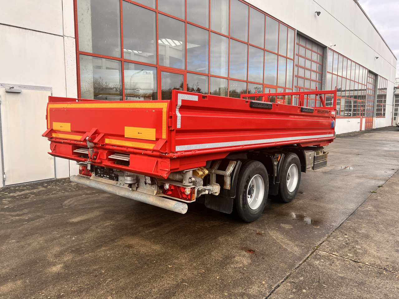 Meiller MZDAL  18 t Tandemkipper Tieflader Schotter- Klappe, neuwertig - Tipper trailer: picture 1 Meiller MZDAL  18 t Tandemkipper Tieflader Schotter- Klappe, neuwertig - Tipper trailer: picture 1