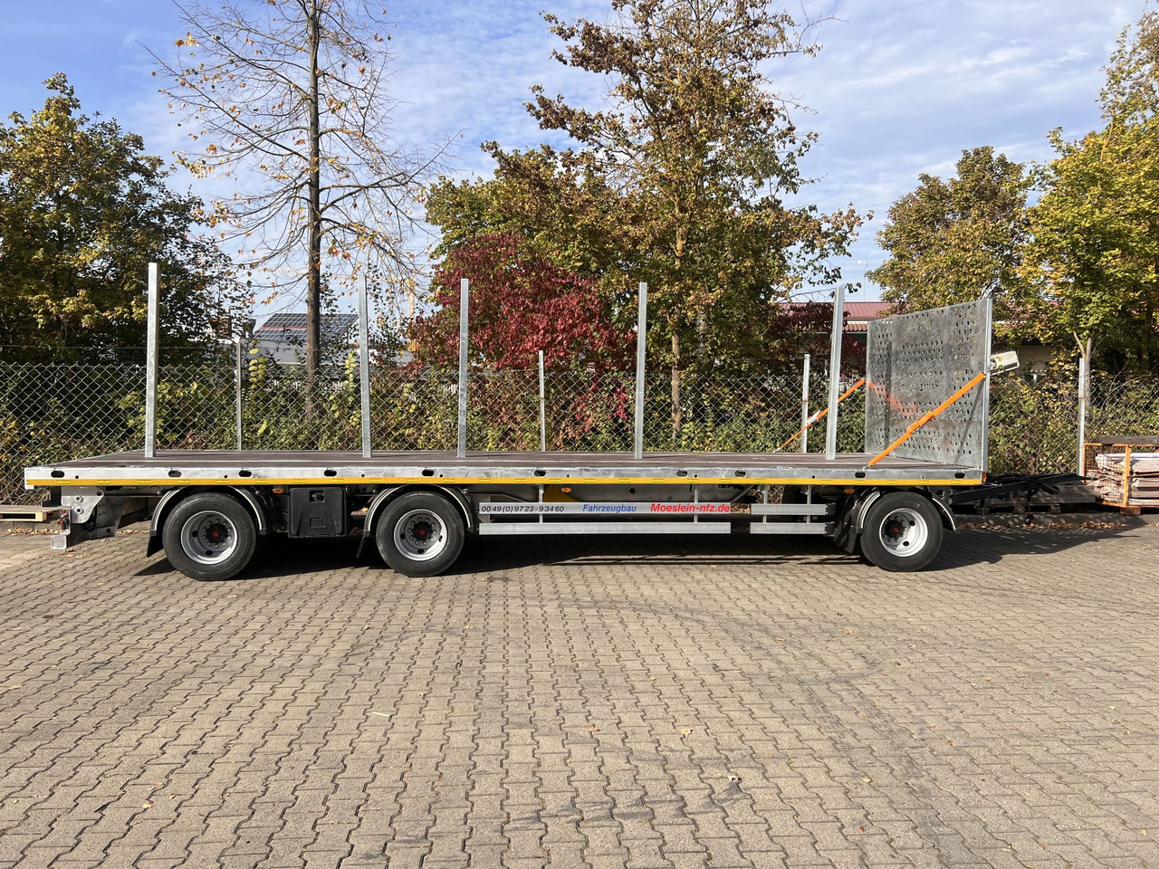 Dropside/ Flatbed trailer Möslein T 3 Plato 9 m  3 Achs Jumbo- Plato- Anhänger 9 m, Mega: picture 8