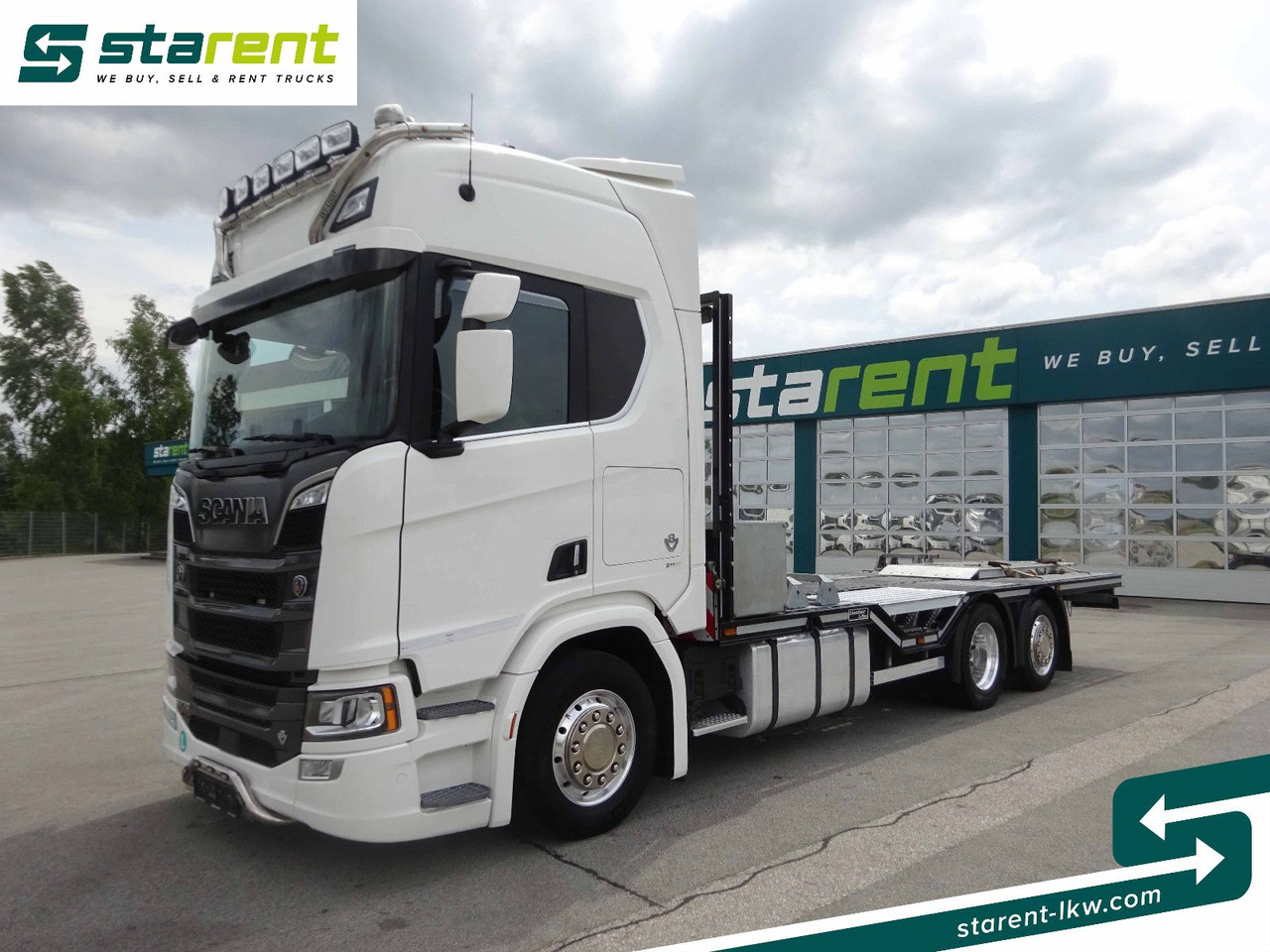 Scania R770 V8 Fahrzeugtransporter, Retarder, Seilwinde - Dropside/ Flatbed truck: picture 1 Scania R770 V8 Fahrzeugtransporter, Retarder, Seilwinde - Dropside/ Flatbed truck: picture 1