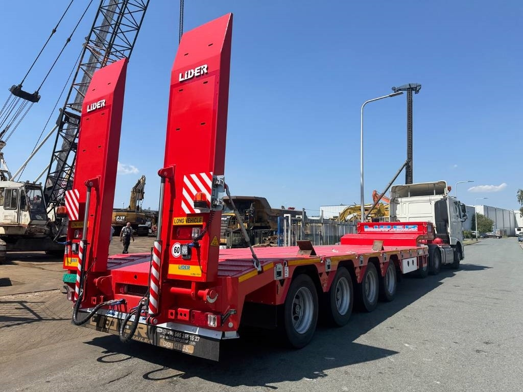 Low loader semi-trailer Lider LD07 Low Bed 4 Axle Full Spring 86 Ton Load: picture 6