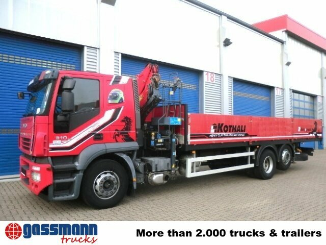 Dropside/ Flatbed truck, Crane truck Iveco AT260S31Y/P 6x2 mit Kran Copma 150.3: picture 12