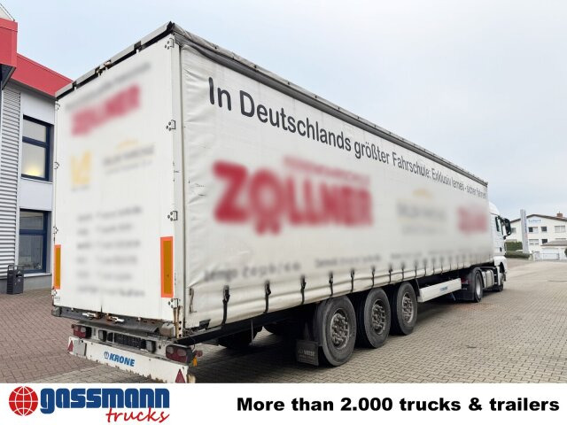 Dropside/ Flatbed semi-trailer Krone SDP 27 , Edscha-Verdeck, Ex-Fahrschule: picture 7 Dropside/ Flatbed semi-trailer Krone SDP 27 , Edscha-Verdeck, Ex-Fahrschule: picture 7