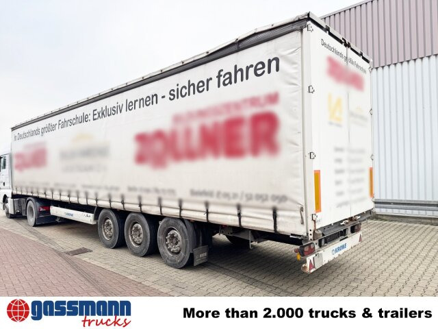 Dropside/ Flatbed semi-trailer Krone SDP 27 , Edscha-Verdeck, Ex-Fahrschule: picture 6 Dropside/ Flatbed semi-trailer Krone SDP 27 , Edscha-Verdeck, Ex-Fahrschule: picture 6