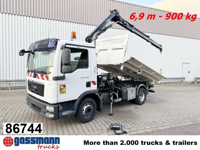 MAN TGL 12.250/340 4X2 BB, Bordmatik, Kran Hiab 066 - Tipper, Crane truck: picture 1 MAN TGL 12.250/340 4X2 BB, Bordmatik, Kran Hiab 066 - Tipper, Crane truck: picture 1