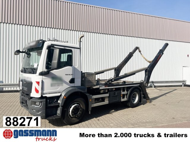 MAN TGM 18.320 4x2 BL, Hiab Tele-Absetzanlage, Funk - Skip loader truck: picture 1 MAN TGM 18.320 4x2 BL, Hiab Tele-Absetzanlage, Funk - Skip loader truck: picture 1