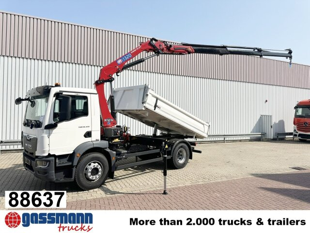 MAN TGM 18.320 4x2, Kran HMF 1320 K3, Funk - Tipper, Crane truck: picture 1 MAN TGM 18.320 4x2, Kran HMF 1320 K3, Funk - Tipper, Crane truck: picture 1