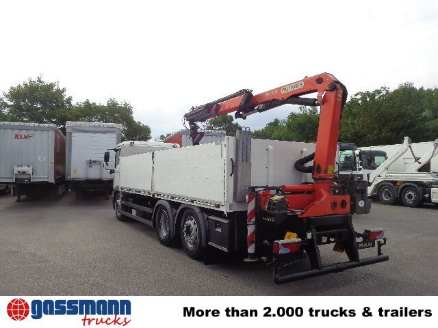 Dropside/ Flatbed truck, Crane truck MAN TGM 26.340 6x2-4 LL,Lenk-Liftachse, Heckkran,: picture 9