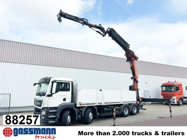 MAN TGS 35.440 8x4 BL, Navi, Heckkran Palfinger - Dropside/ Flatbed truck, Crane truck: picture 1 MAN TGS 35.440 8x4 BL, Navi, Heckkran Palfinger - Dropside/ Flatbed truck, Crane truck: picture 1