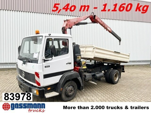 Mercedes-Benz 811 K 4x2 mit Kran Fassi F65A.21 (BJ.2009) - Tipper, Crane truck: picture 1 Mercedes-Benz 811 K 4x2 mit Kran Fassi F65A.21 (BJ.2009) - Tipper, Crane truck: picture 1