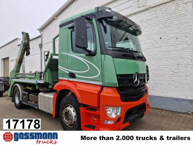 Mercedes-Benz Antos 1848 L 4x2, Meiller AK 12 MTG Teleskop, - Skip loader truck: picture 1 Mercedes-Benz Antos 1848 L 4x2, Meiller AK 12 MTG Teleskop, - Skip loader truck: picture 1