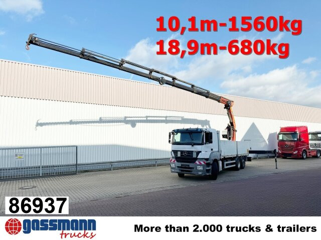 Mercedes-Benz Axor 2536/43 L 6x2 mit Heckkran Palfinger PK - Dropside/ Flatbed truck, Crane truck: picture 1 Mercedes-Benz Axor 2536/43 L 6x2 mit Heckkran Palfinger PK - Dropside/ Flatbed truck, Crane truck: picture 1