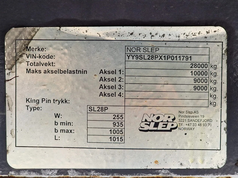 Dropside/ Flatbed trailer Norse Nor-Slep - 3 axle - Side boards -: picture 12