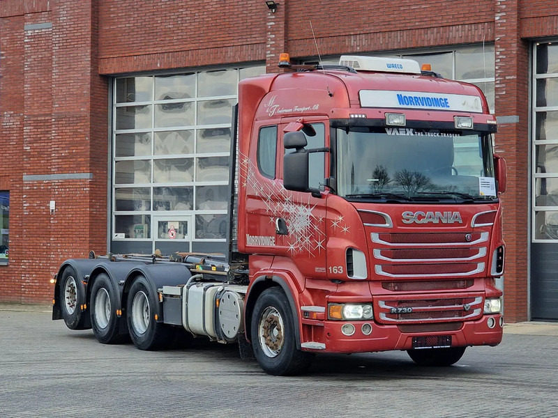 Scania R730 V8 Highline - 8x4*4 - JOAB Hooklift - Steering axle - Full air - Night clima - Hook lift truck: picture 1 Scania R730 V8 Highline - 8x4*4 - JOAB Hooklift - Steering axle - Full air - Night clima - Hook lift truck: picture 1