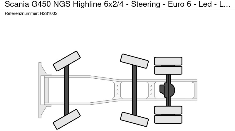 Scania G450 NGS Highline 6x2/4 - Steering - Euro 6 - Led - Leather - Chassis cover - Tractor unit: picture 5 Scania G450 NGS Highline 6x2/4 - Steering - Euro 6 - Led - Leather - Chassis cover - Tractor unit: picture 5