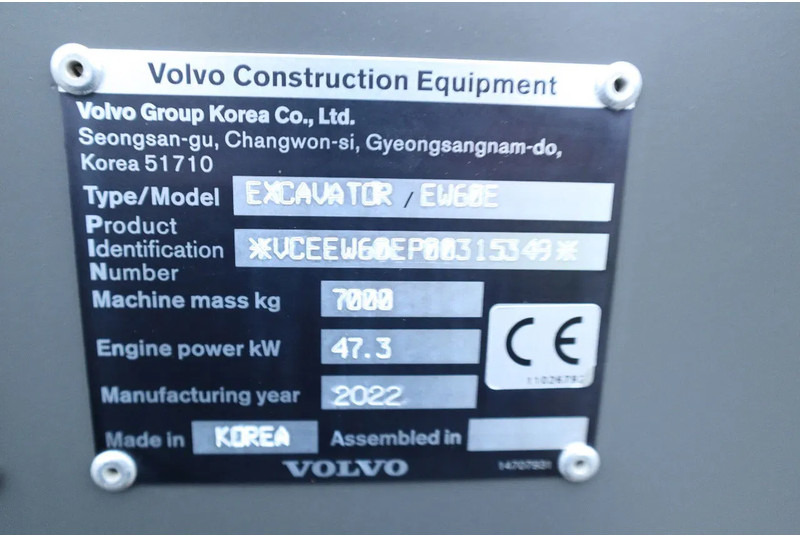 Wheel excavator Volvo EW 60 E | DEMO | 30 KM/H | ROTOTILT + GRIPPER | BUCKET: picture 20