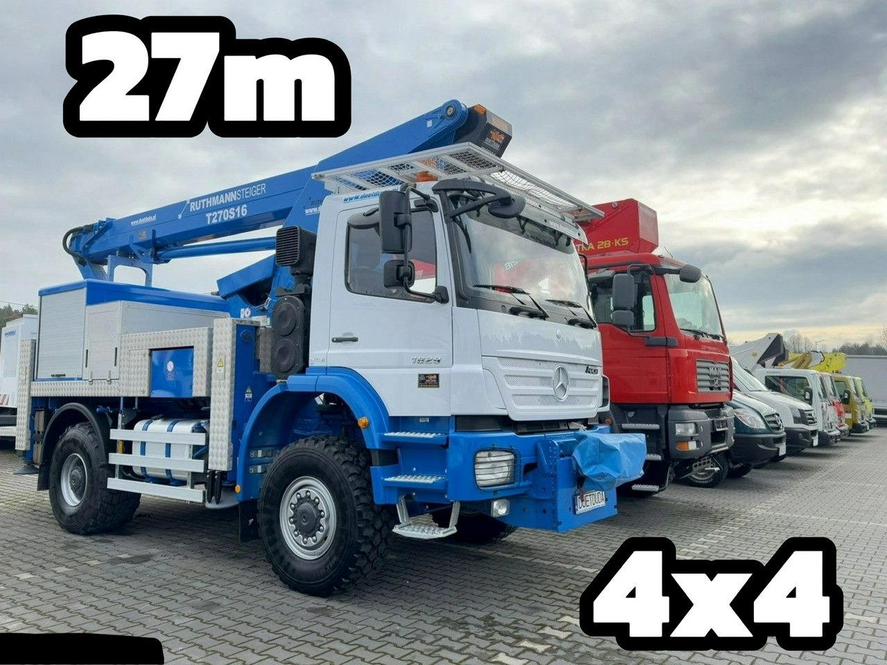 Mercedes AXOR 1829 4x4 Zwyżka RUTHMANN STEIGER T270S16 Podnośnik Koszowy - Truck mounted aerial platform: picture 1 Mercedes AXOR 1829 4x4 Zwyżka RUTHMANN STEIGER T270S16 Podnośnik Koszowy - Truck mounted aerial platform: picture 1