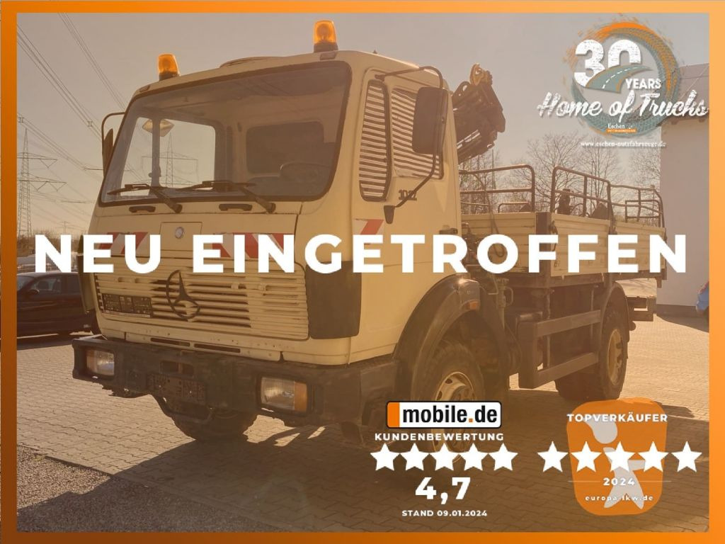Mercedes-Benz 1017 4x4 Allrad Pritsche | HIAB 060-2 Kran*36TKM - Dropside/ Flatbed truck, Crane truck: picture 1 Mercedes-Benz 1017 4x4 Allrad Pritsche | HIAB 060-2 Kran*36TKM - Dropside/ Flatbed truck, Crane truck: picture 1