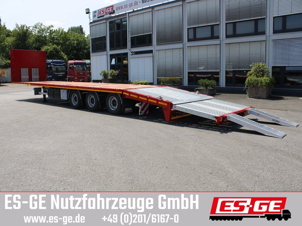 ES-GE 3-Achs Megatrailer, hydr. Heckabsenkung - Dropside/ Flatbed semi-trailer: picture 1 ES-GE 3-Achs Megatrailer, hydr. Heckabsenkung - Dropside/ Flatbed semi-trailer: picture 1