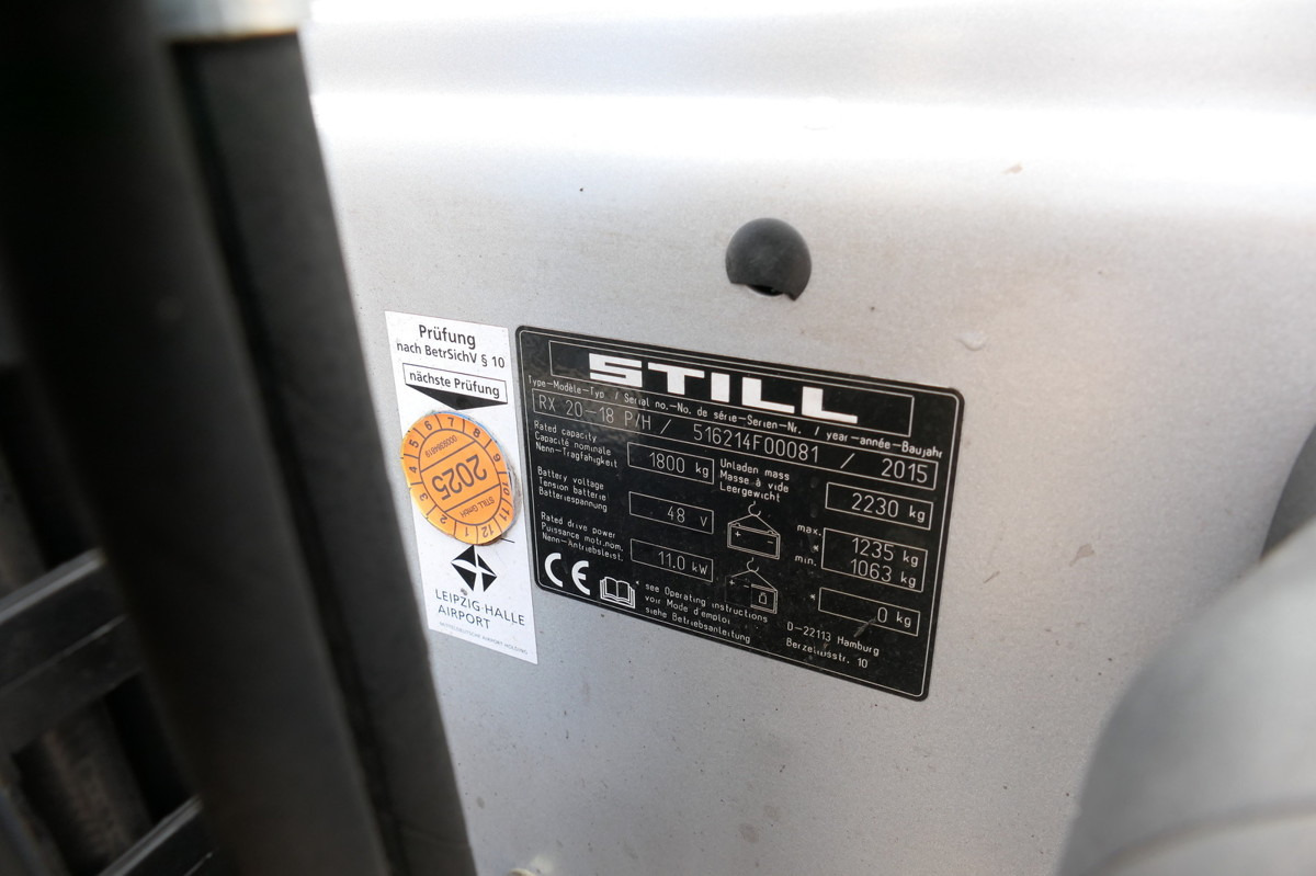 Electric forklift STILL RX 20-18P/H 4-RAD DUPLEX Lange Gabeln!: picture 13