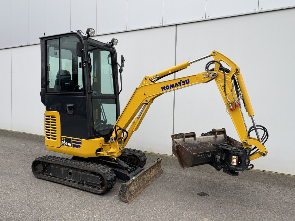 KOMATSU MINIBAGGER PC 16 R-3HS Powertilt 20,40,100 Löffel - Mini excavator: picture 2 KOMATSU MINIBAGGER PC 16 R-3HS Powertilt 20,40,100 Löffel - Mini excavator: picture 2