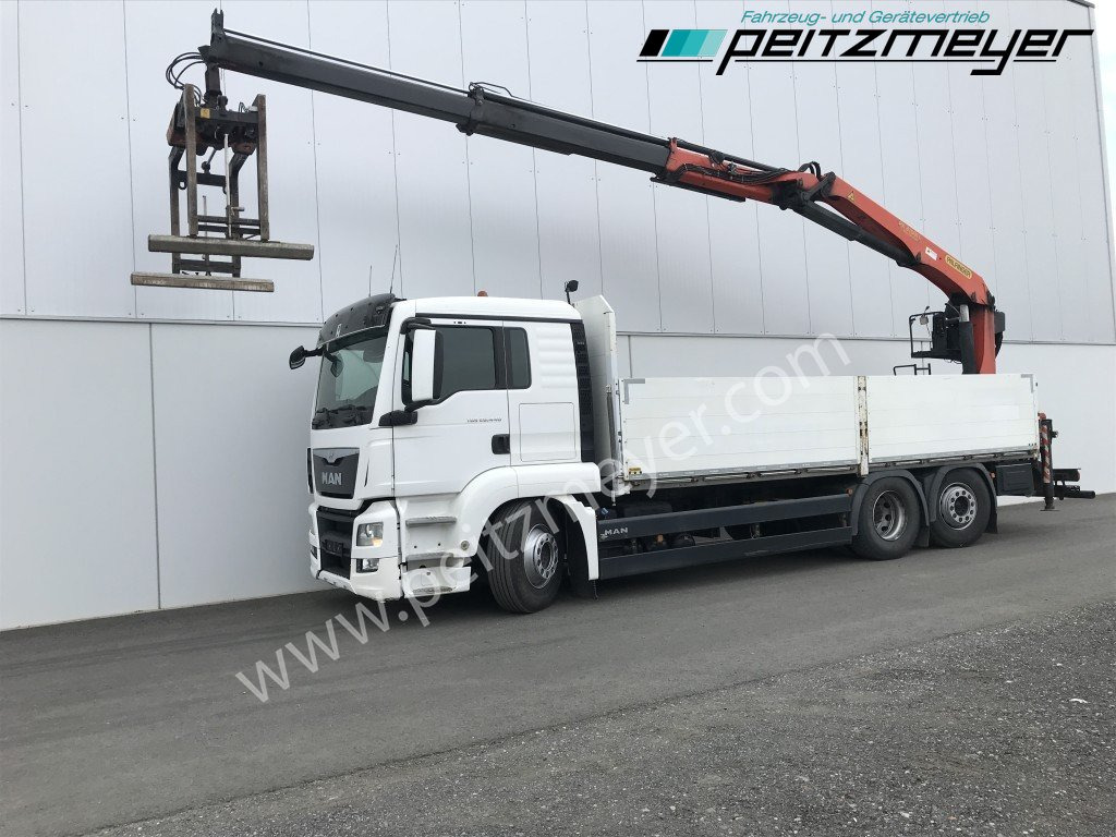 MAN TGS 26.440 FL 6x2 Palfinger PK 21001 L Steinzange, EU 6, Lenkachse - Dropside/ Flatbed truck, Crane truck: picture 1 MAN TGS 26.440 FL 6x2 Palfinger PK 21001 L Steinzange, EU 6, Lenkachse - Dropside/ Flatbed truck, Crane truck: picture 1