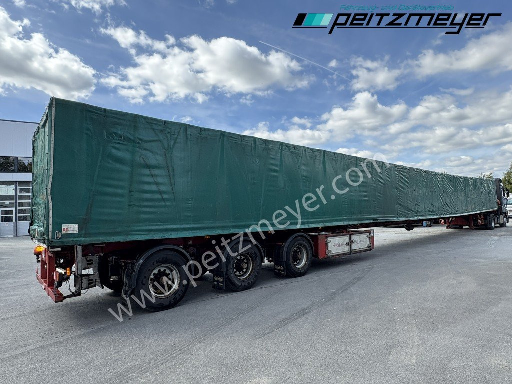 NOOTEBOOM ( NL ) Pritschenauflieger ausziehbar OVB-48-03V hydr. gelenkt Fernsteuerung, 26,35 m unter Plane - Curtainsider semi-trailer: picture 1 NOOTEBOOM ( NL ) Pritschenauflieger ausziehbar OVB-48-03V hydr. gelenkt Fernsteuerung, 26,35 m unter Plane - Curtainsider semi-trailer: picture 1