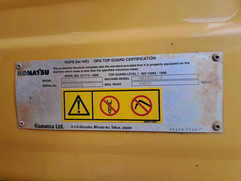 Crawler excavator Komatsu HB365LC-3: picture 12