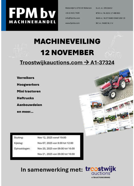 Machinery auction FPM bv, Wekerom, Netherlands - Loader: picture 2 Machinery auction FPM bv, Wekerom, Netherlands - Loader: picture 2