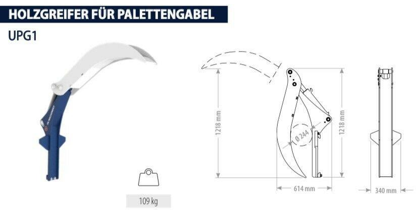 Attachment for Forestry equipment Niederhalter Stammgreifer Holzgreifer Palettengabel Frontlader: picture 6 Attachment for Forestry equipment Niederhalter Stammgreifer Holzgreifer Palettengabel Frontlader: picture 6