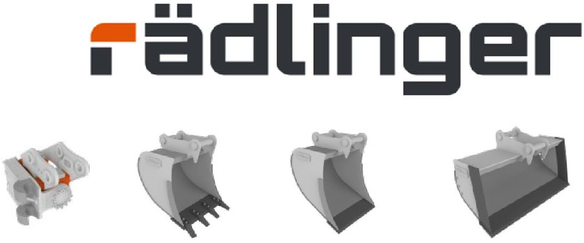 Rädlinger Löffelpaket 1 - 1,8 to MS 01 mit Powertilt Bagger Cat - Excavator bucket: picture 1 Rädlinger Löffelpaket 1 - 1,8 to MS 01 mit Powertilt Bagger Cat - Excavator bucket: picture 1