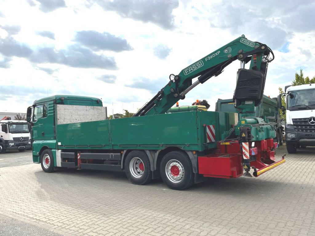 Dropside/ Flatbed truck, Crane truck MAN TG-X 26.440 6x2-2 BL Pritsche Heckkran Fassi 360 36m to, Lenk Lift: picture 9