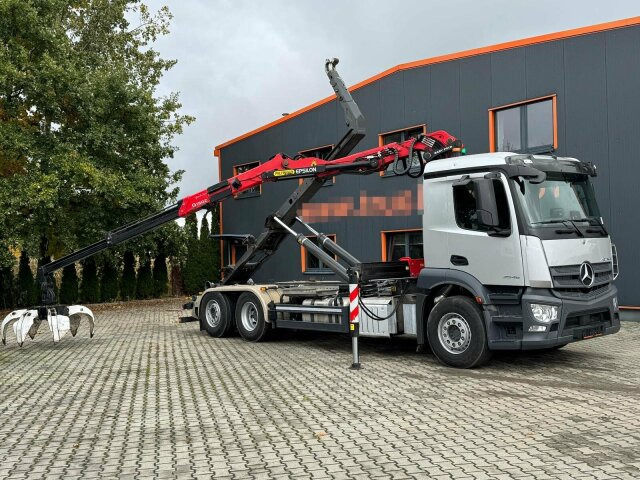 Mercedes-Benz ACTROS 2546 6x2 Abrollkip Kran Palfinger Q150Z95 - Hook lift truck, Crane truck: picture 2 Mercedes-Benz ACTROS 2546 6x2 Abrollkip Kran Palfinger Q150Z95 - Hook lift truck, Crane truck: picture 2