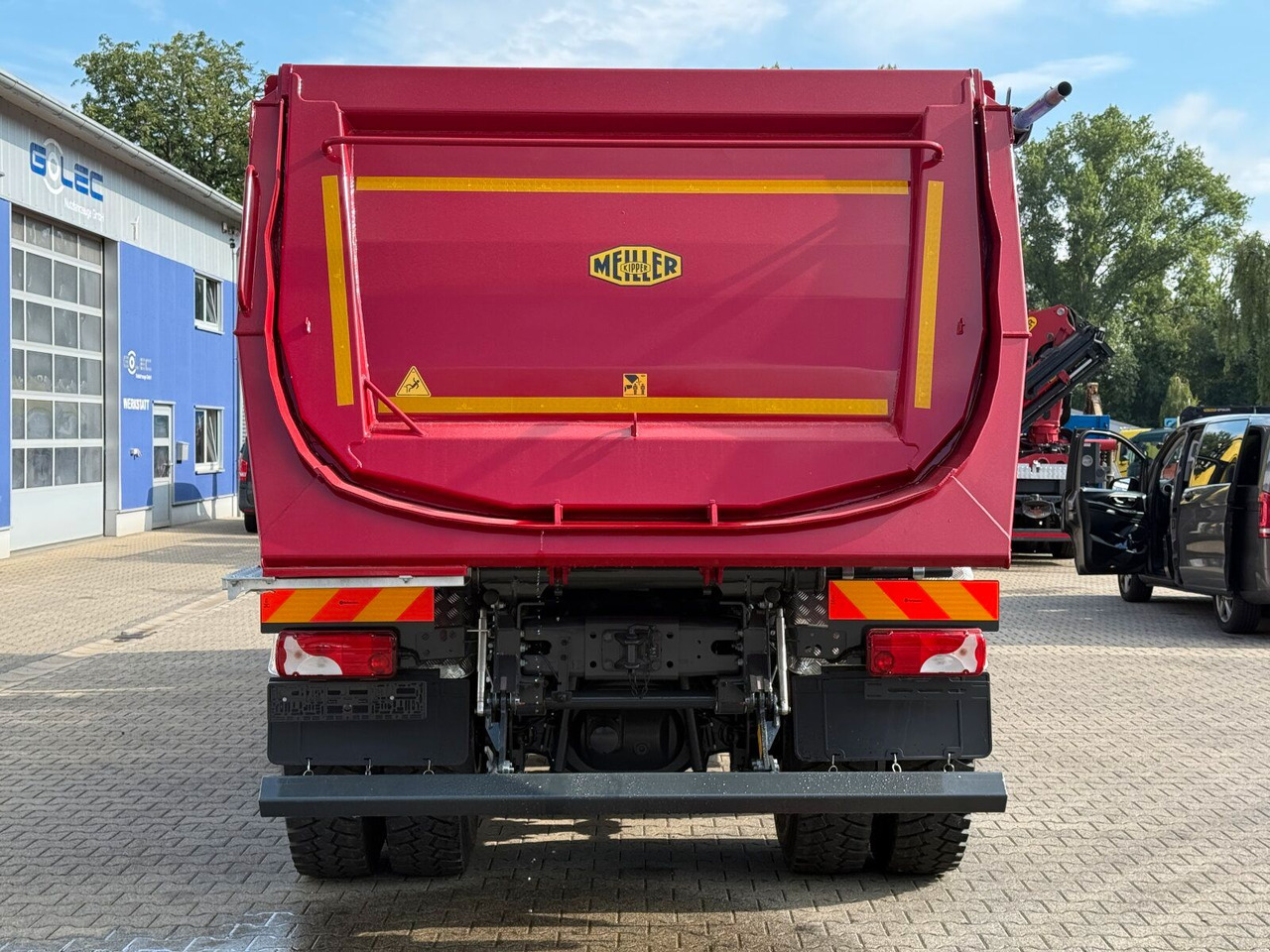 Skip loader truck Scania P 420 8x4 Kipper Meiller Euro 6: picture 7