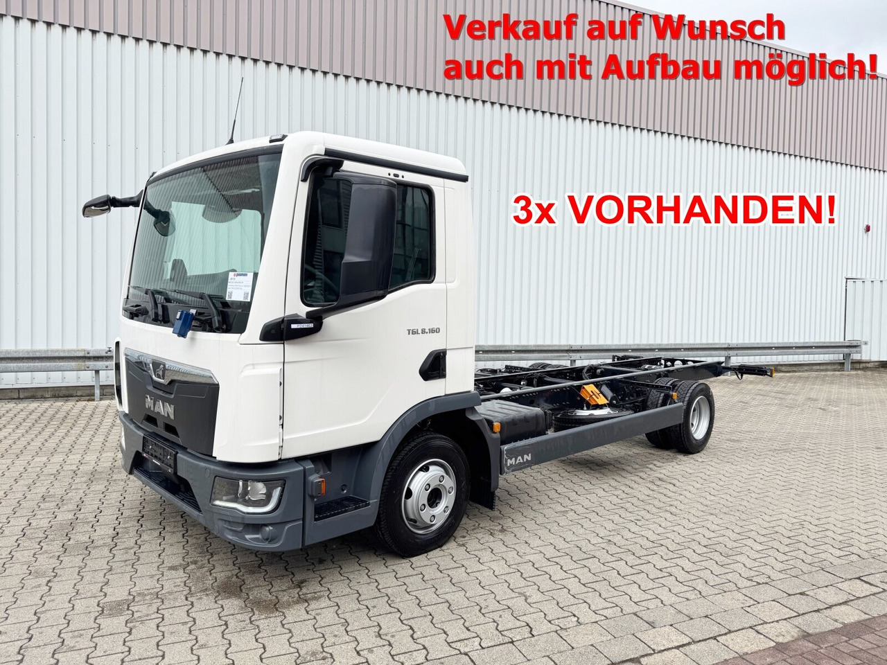 MAN TGL 8.160 4x2 BL CH TGL 8.160 4x2 BL CH, 3x VORHANDEN! - Cab chassis truck: picture 1 MAN TGL 8.160 4x2 BL CH TGL 8.160 4x2 BL CH, 3x VORHANDEN! - Cab chassis truck: picture 1